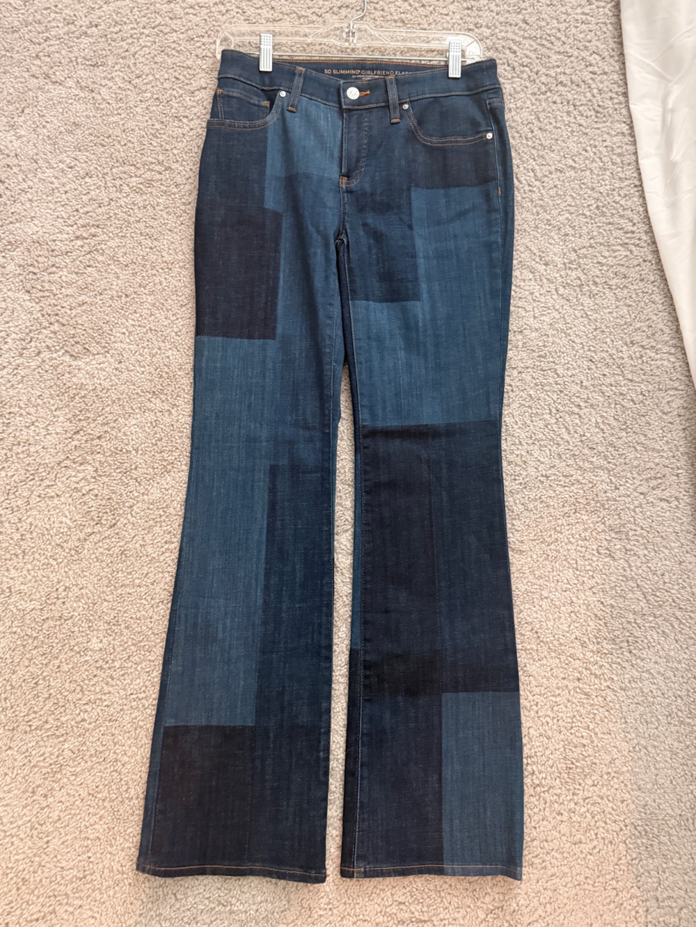 Chico's Dark Blue Denim Girlfriend Flare Jeans